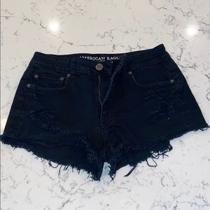 Black high waisted Jean shorts